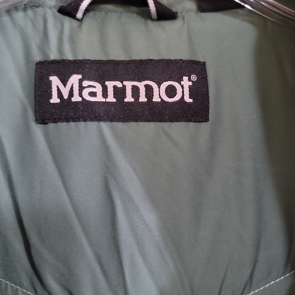 Marmot 600 Down Filled Quilted Puffer Coat Large Spanish Moss Pinecrest Coat - Picture 3 of 10